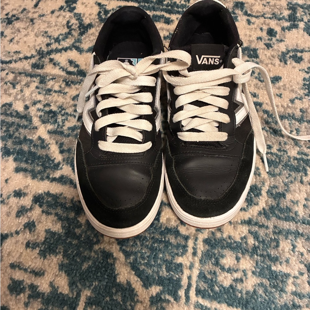 Vans Black and White Low-Top Sneakers